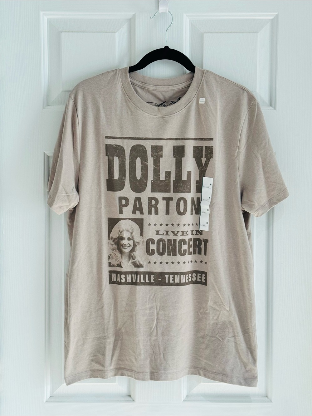 Men's Goodfellow Dolly Parton Beige Graphic Concert T‑Shirt
